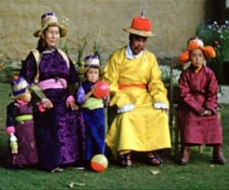 
The family of the Dalai Lama in traditional dress - BBC The Lost World Of TIbet BBC DVD
